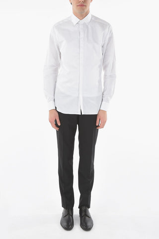 CC COLLECTION Micro Checked Spread Collar Shirt