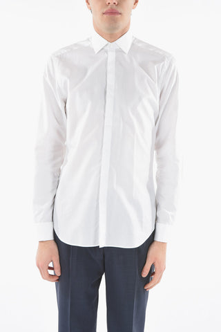 CC COLLECTION Shiny Rhombuses Motif Shirt with Cufflinks