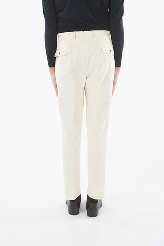 Pantaloni in Twill di Cotone con Doppia Pience