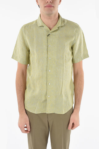 CC COLLECTION Camicia in Lino a Manica Corta