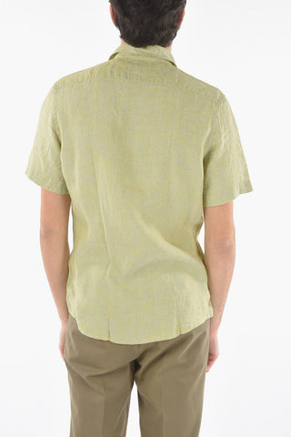 CC COLLECTION Camicia in Lino a Manica Corta