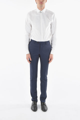 Wool Slim Fit Chino Pants