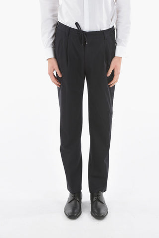 ID COLLECTION Pantalone Elegante in Lana con Lacci 
