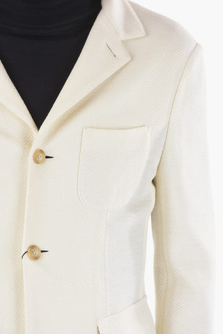 Twill Wool 3 Button Blazer