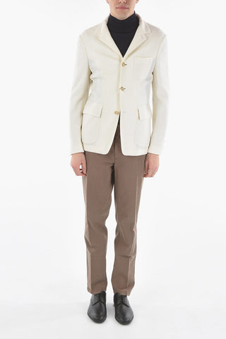 Twill Wool 3 Button Blazer