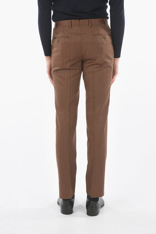 Wool Tweed Pants with Pleat
