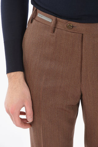 Wool Tweed Pants with Pleat