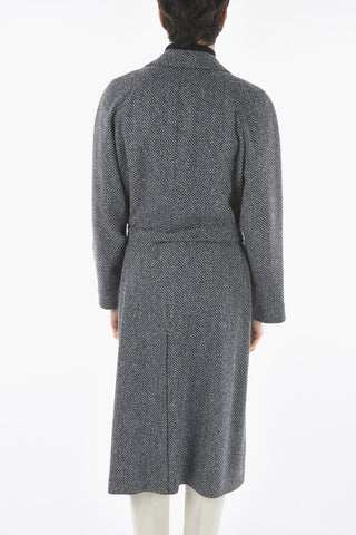 Herringbone Coat with 5 Buttons
