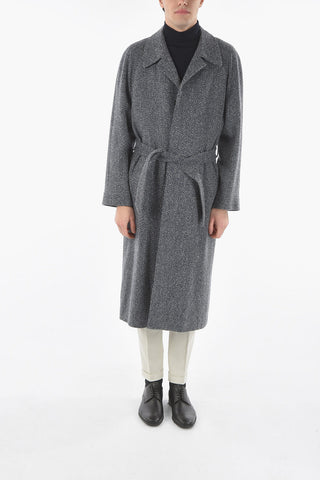 Herringbone Coat with 5 Buttons
