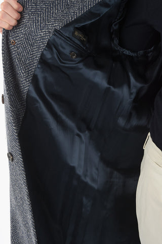 Herringbone Coat with 5 Buttons