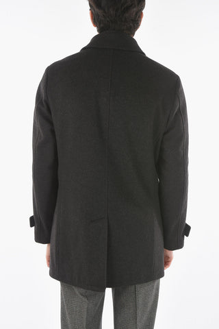 Virgin Wool Coat With removable Chest Piece