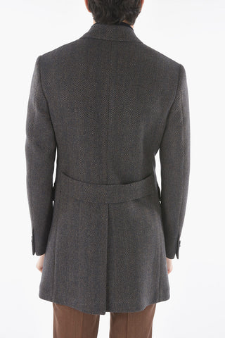 Tweed Coat with 3 Buttons
