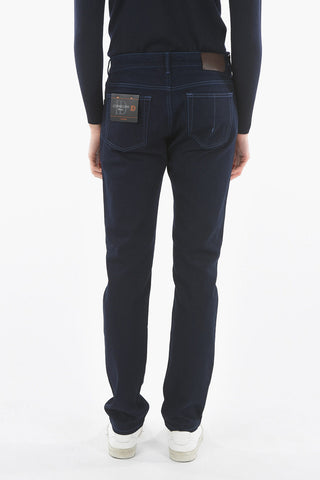 ID COLLECTION Pantalone Jeans con Tasca Anteriore Arrotondata