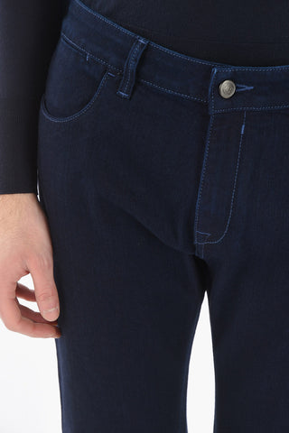ID COLLECTION Pantalone Jeans con Tasca Anteriore Arrotondata