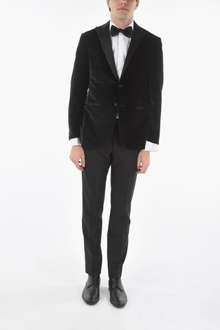 velour CERIM.ACADEMY peak lapel tuxedo