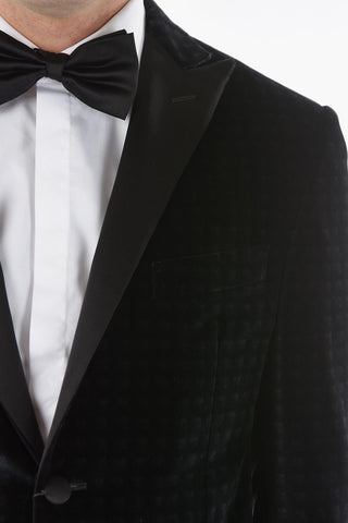 velour CERIM.ACADEMY peak lapel tuxedo