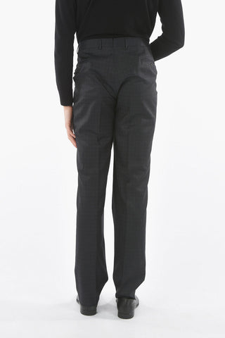 Wool Checkered Chino Pants