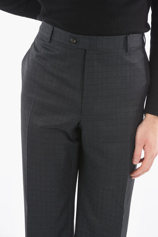 Wool Checkered Chino Pants