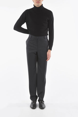Wool Checkered Chino Pants