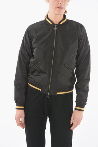 PENN-RICH Solid Color POLY Lightweight Bomber with Lurex Details