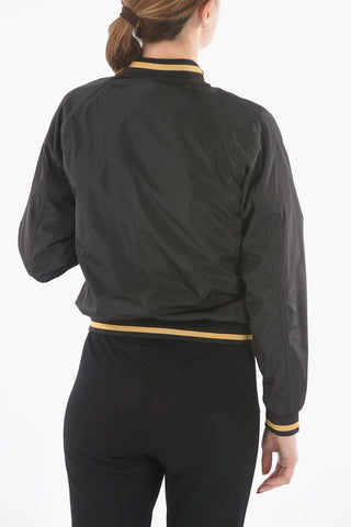 PENN-RICH Solid Color POLY Lightweight Bomber with Lurex Details