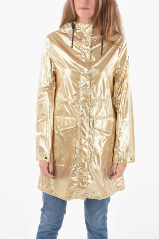 Parka CHANNEL Effetto Metallizzato con Cappuccio