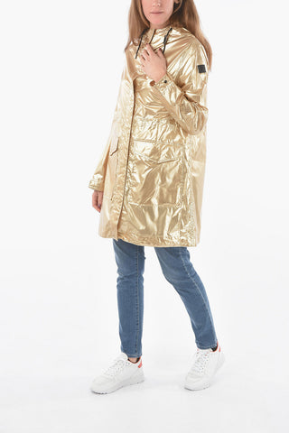 Parka CHANNEL Effetto Metallizzato con Cappuccio