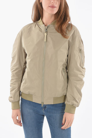 Solid Color BEAVER Bomber with Breast Pocket On the Sleeve