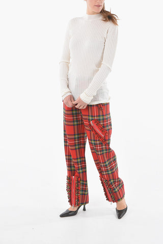 Merino Wool Ribbed Sweater with Mock Neck