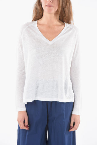Maglia SLUB in Lino con Scollo a V