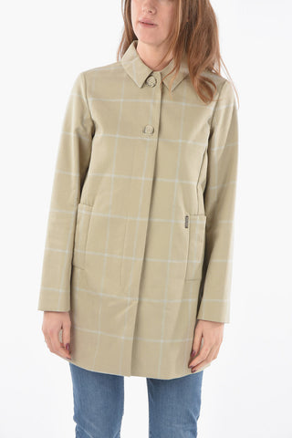 Cotton Windowpane Check PALMIER Balmacaan Coat