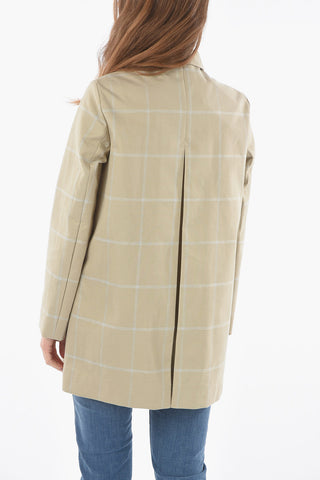 Cappotto Balmacaan PALMIER Windowpane Check in Cotone