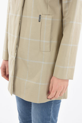 Cotton Windowpane Check PALMIER Balmacaan Coat