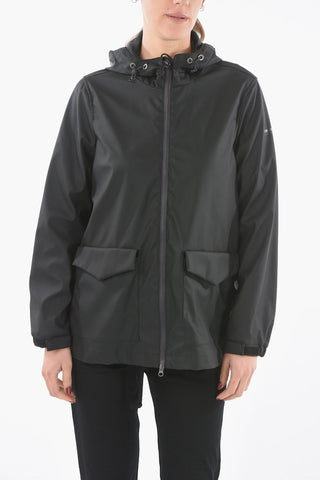 PENN-RICH Solid Color Hooded Waterproof Jacket