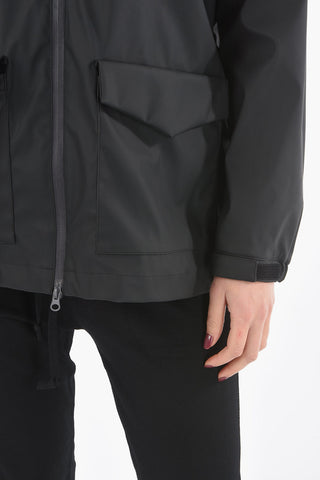 PENN-RICH Solid Color Hooded Waterproof Jacket