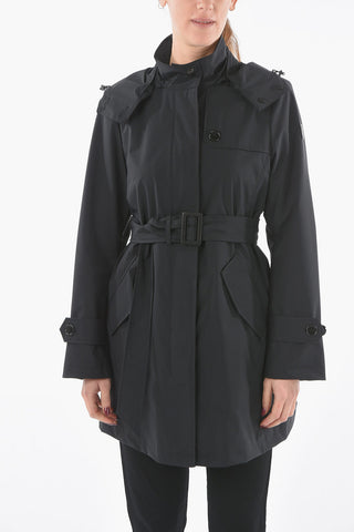 Watreproof Coat with Hood and Belt