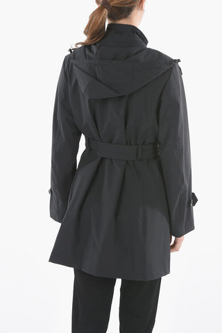 Watreproof Coat with Hood and Belt