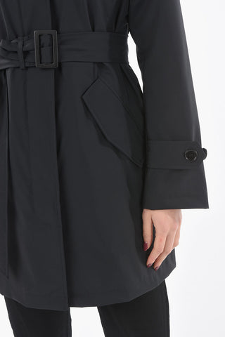 Watreproof Coat with Hood and Belt