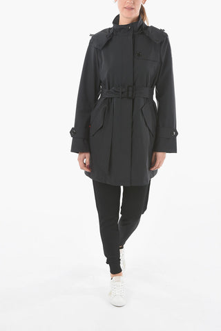 Watreproof Coat with Hood and Belt