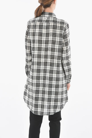 Maxi Checked Flax Shirt