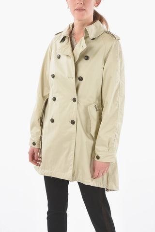 Solid Color Double Breasted Trench
