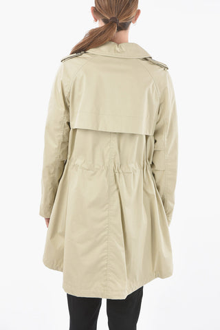 Solid Color Double Breasted Trench