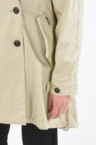 Solid Color Double Breasted Trench