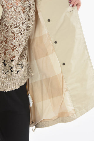 Solid Color Double Breasted Trench