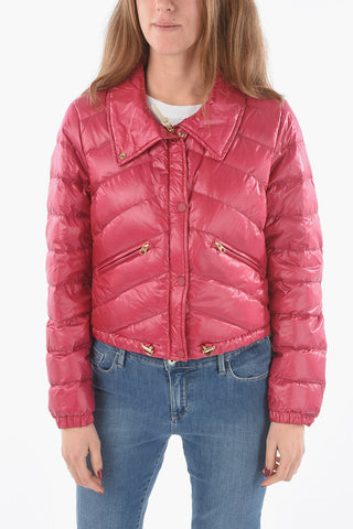 Snap Buttons CLARION Crop Down Jacket with Golden Details