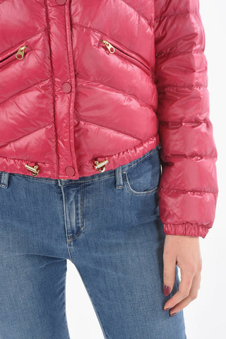 Snap Buttons CLARION Crop Down Jacket with Golden Details