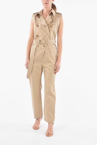 Sleeveless Utility Jumpsuit with Belt