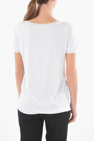 T-shirt SOFT in Seta Trasparente