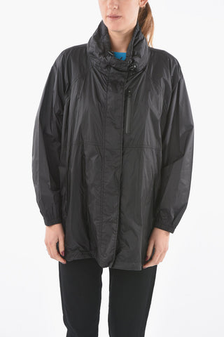 Nylon DAUPHINE Windbreaker with Elastic Inserts