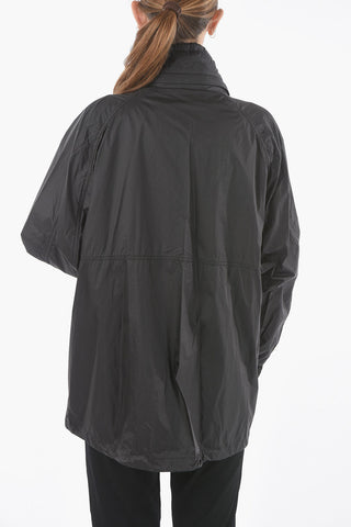 Nylon DAUPHINE Windbreaker with Elastic Inserts